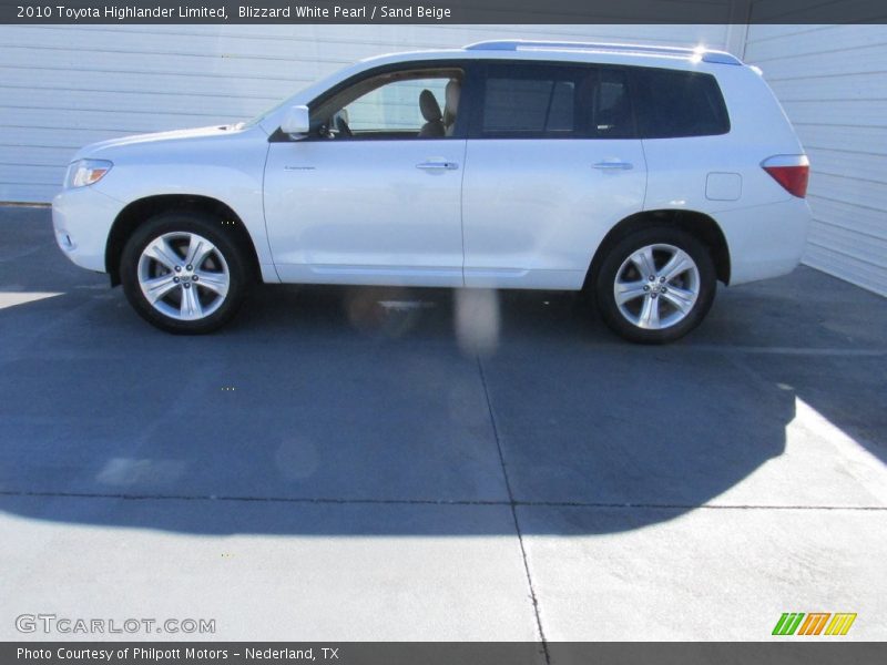Blizzard White Pearl / Sand Beige 2010 Toyota Highlander Limited