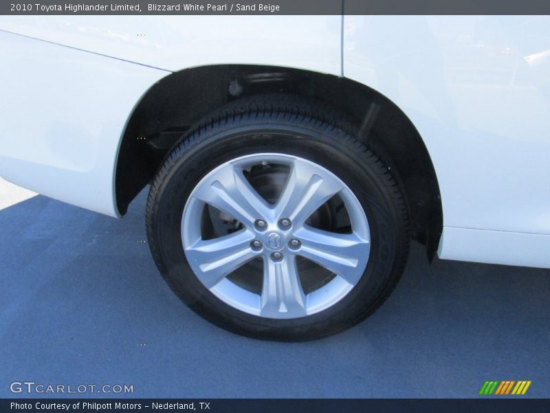 Blizzard White Pearl / Sand Beige 2010 Toyota Highlander Limited