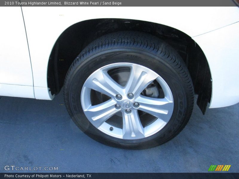 Blizzard White Pearl / Sand Beige 2010 Toyota Highlander Limited