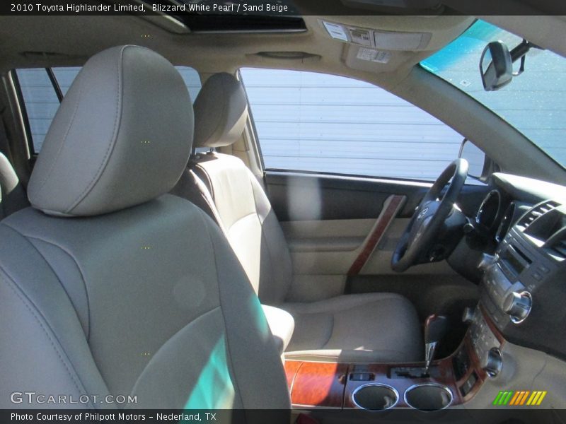 Blizzard White Pearl / Sand Beige 2010 Toyota Highlander Limited