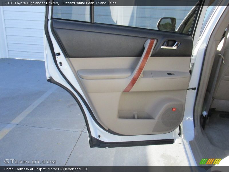 Blizzard White Pearl / Sand Beige 2010 Toyota Highlander Limited