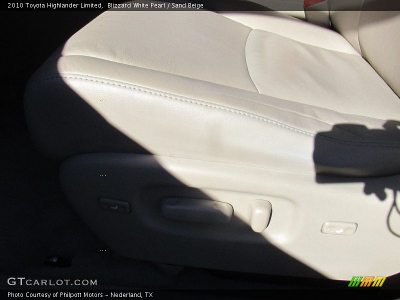 Blizzard White Pearl / Sand Beige 2010 Toyota Highlander Limited