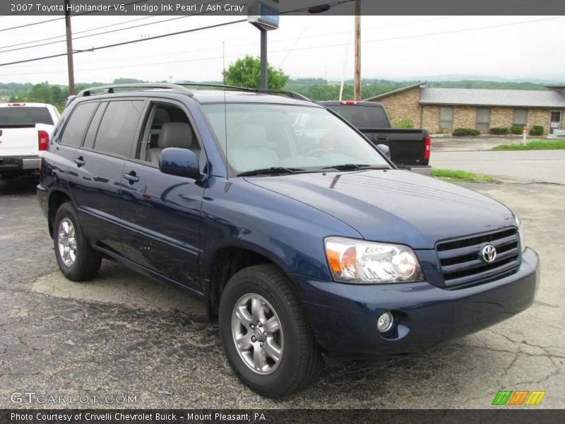 Indigo Ink Pearl / Ash Gray 2007 Toyota Highlander V6