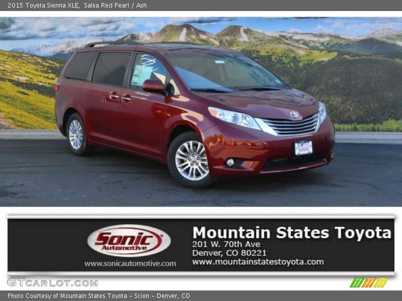 Salsa Red Pearl / Ash 2015 Toyota Sienna XLE