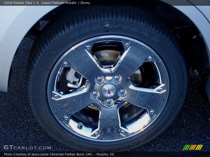 Liquid Platinum Metallic / Ebony 2009 Pontiac Vibe 2.4