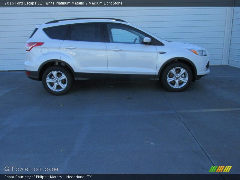 White Platinum Metallic / Medium Light Stone 2016 Ford Escape SE