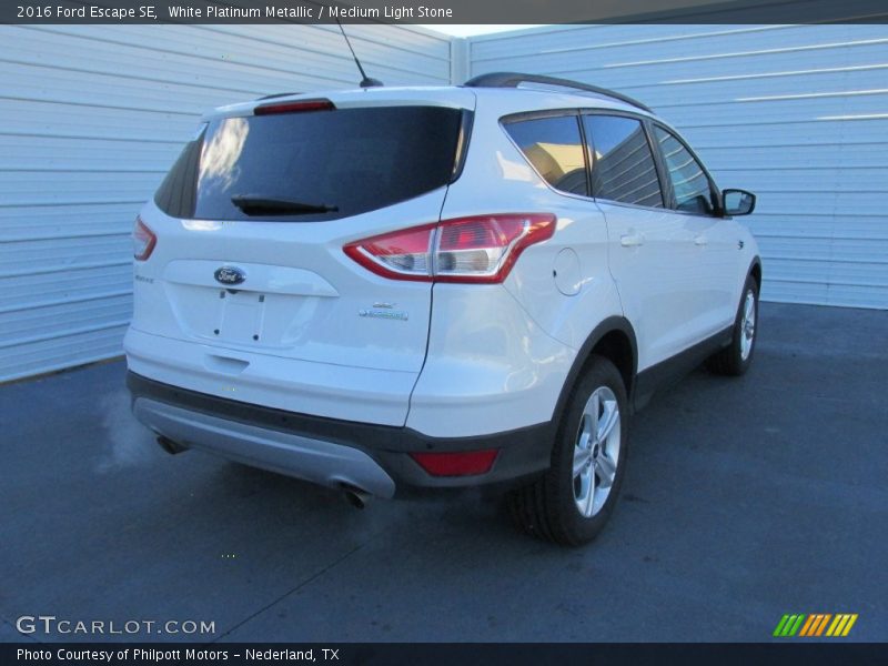 White Platinum Metallic / Medium Light Stone 2016 Ford Escape SE