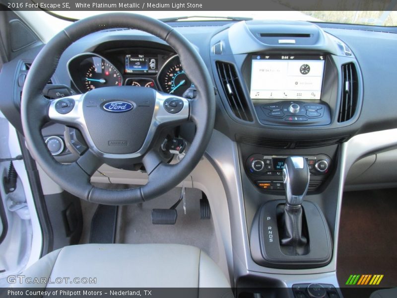 White Platinum Metallic / Medium Light Stone 2016 Ford Escape SE
