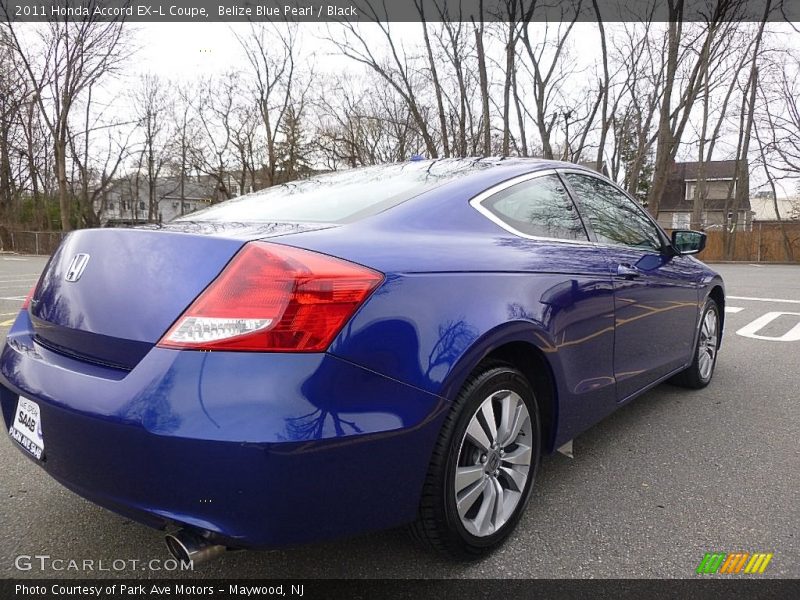 Belize Blue Pearl / Black 2011 Honda Accord EX-L Coupe