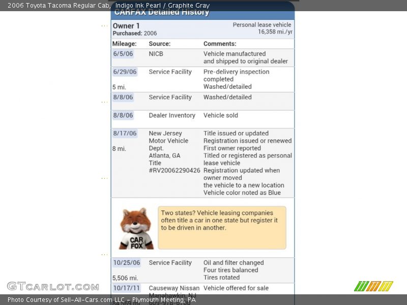 Indigo Ink Pearl / Graphite Gray 2006 Toyota Tacoma Regular Cab