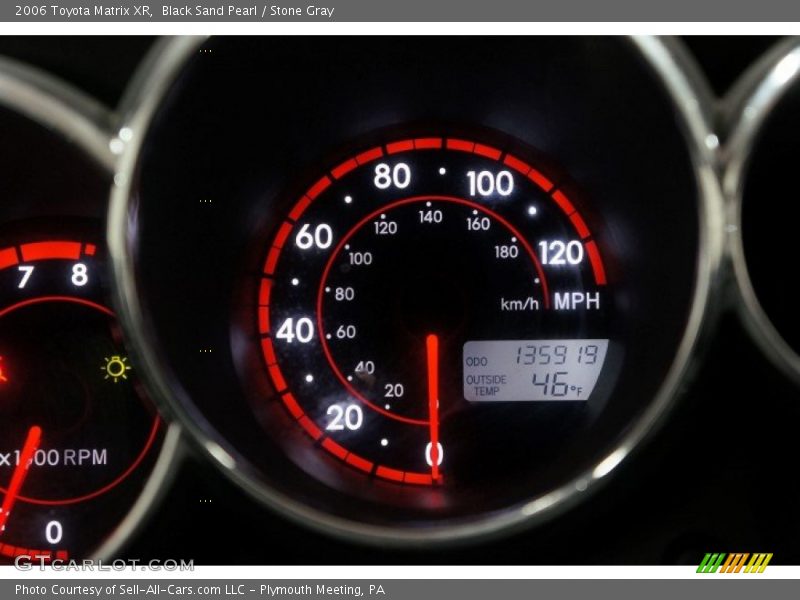 Black Sand Pearl / Stone Gray 2006 Toyota Matrix XR