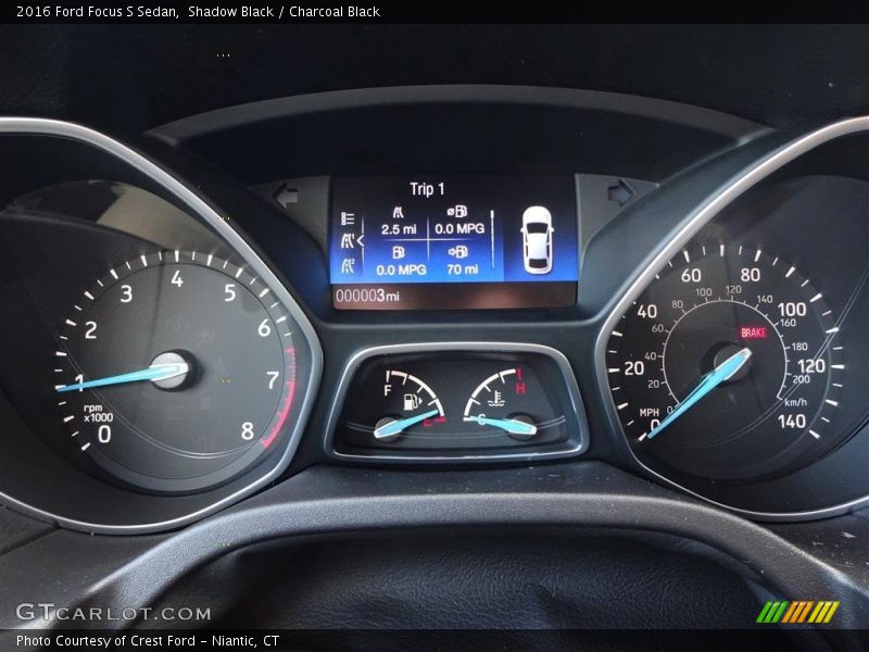Shadow Black / Charcoal Black 2016 Ford Focus S Sedan