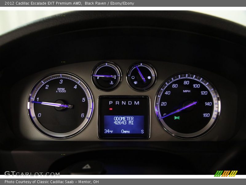 Black Raven / Ebony/Ebony 2012 Cadillac Escalade EXT Premium AWD