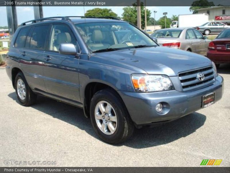 Bluestone Metallic / Ivory Beige 2006 Toyota Highlander V6