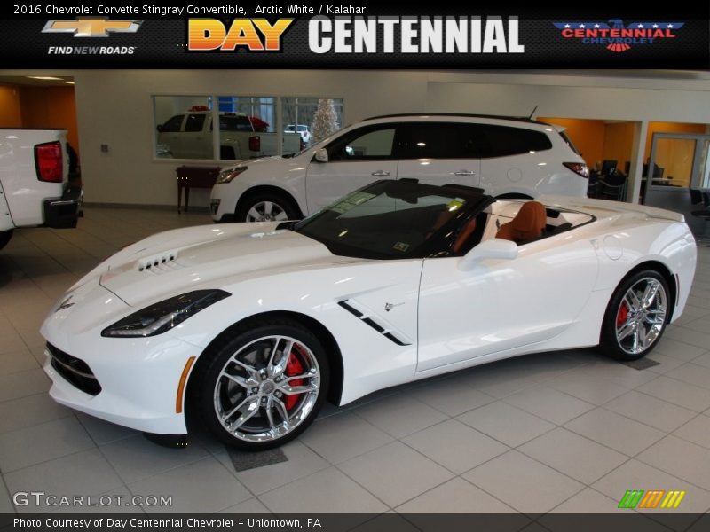 Arctic White / Kalahari 2016 Chevrolet Corvette Stingray Convertible