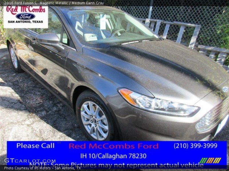 Magnetic Metallic / Medium Earth Gray 2016 Ford Fusion S