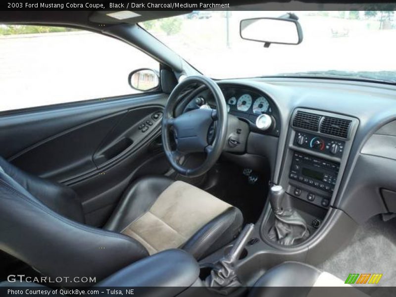 Black / Dark Charcoal/Medium Parchment 2003 Ford Mustang Cobra Coupe