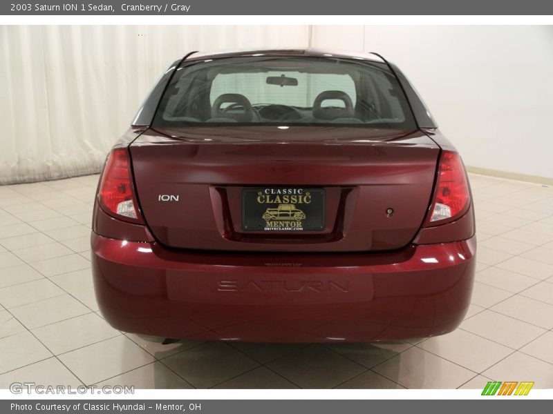 Cranberry / Gray 2003 Saturn ION 1 Sedan