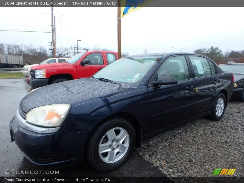 Navy Blue Metallic / Gray 2004 Chevrolet Malibu LS V6 Sedan