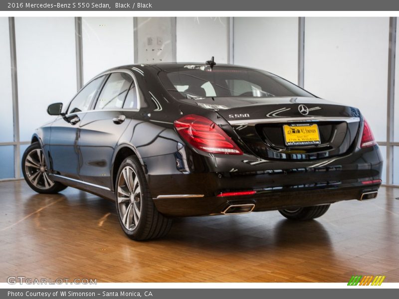 Black / Black 2016 Mercedes-Benz S 550 Sedan