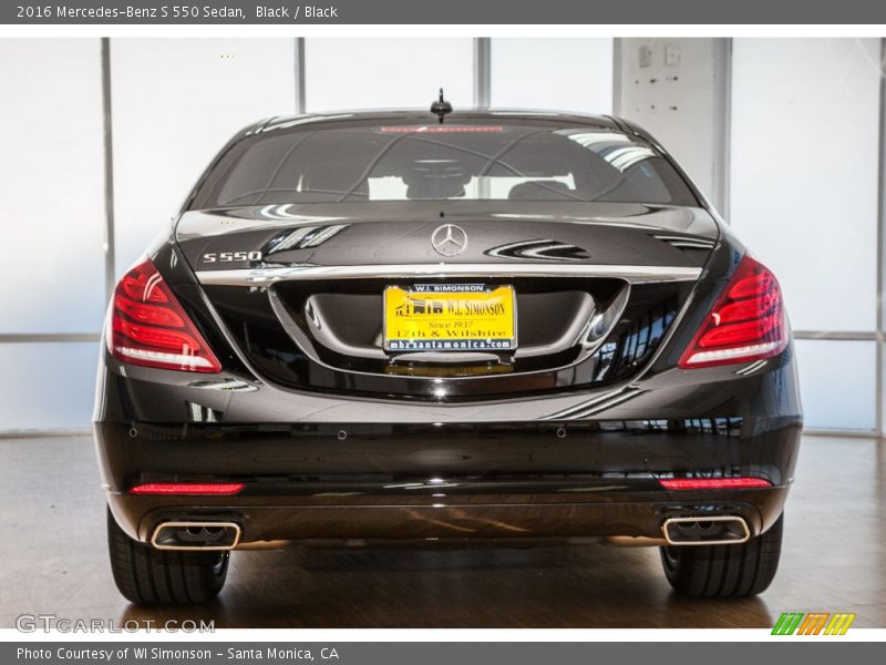 Black / Black 2016 Mercedes-Benz S 550 Sedan