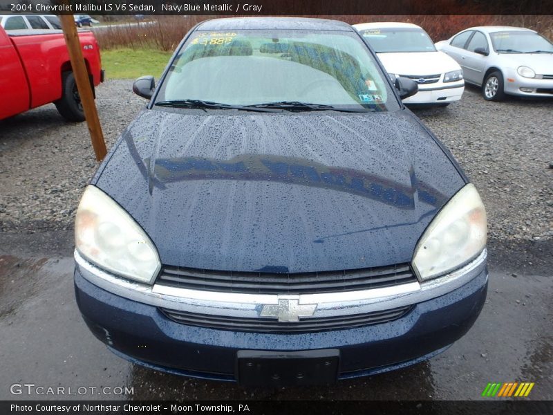 Navy Blue Metallic / Gray 2004 Chevrolet Malibu LS V6 Sedan