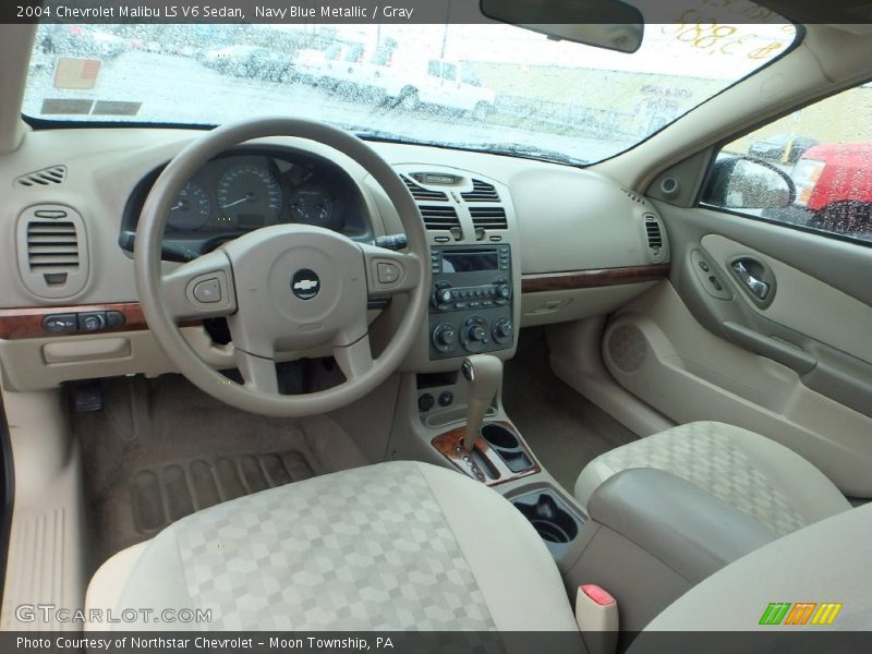 Navy Blue Metallic / Gray 2004 Chevrolet Malibu LS V6 Sedan
