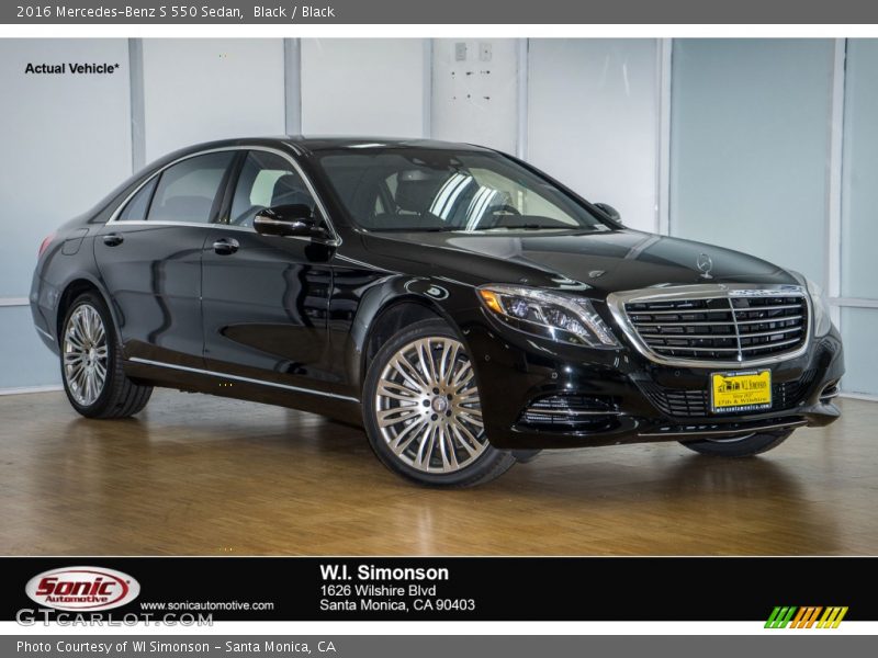 Black / Black 2016 Mercedes-Benz S 550 Sedan