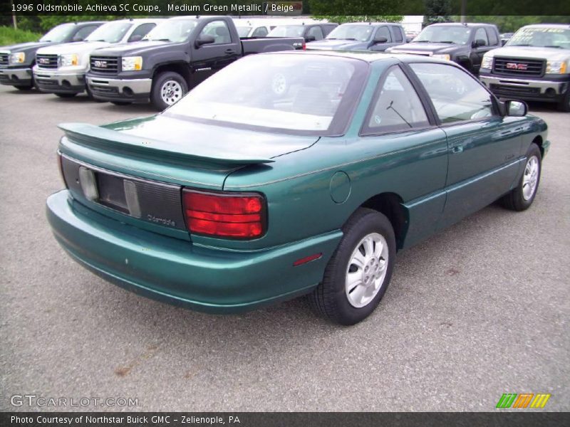 Medium Green Metallic / Beige 1996 Oldsmobile Achieva SC Coupe
