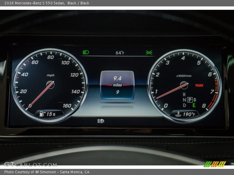 Black / Black 2016 Mercedes-Benz S 550 Sedan