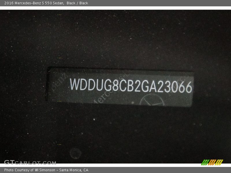 Black / Black 2016 Mercedes-Benz S 550 Sedan