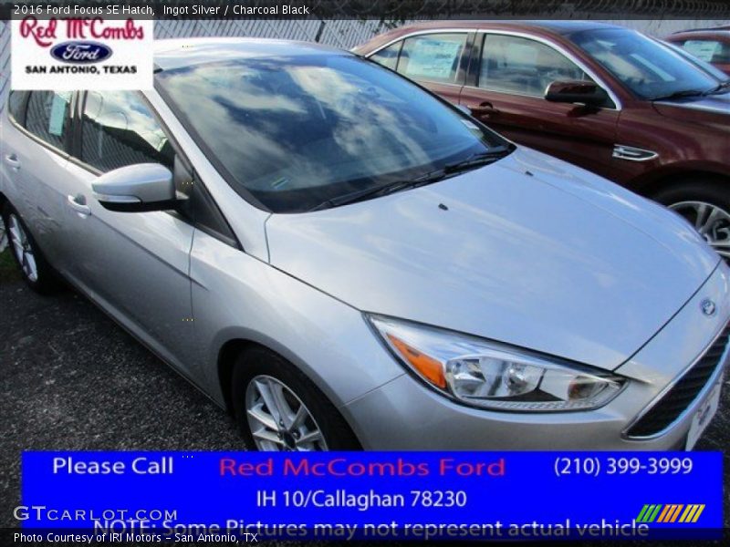 Ingot Silver / Charcoal Black 2016 Ford Focus SE Hatch