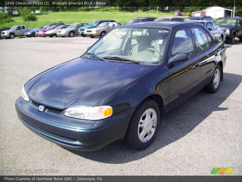 Midnight Emerald Mica / Beige 1998 Chevrolet Prizm LSi