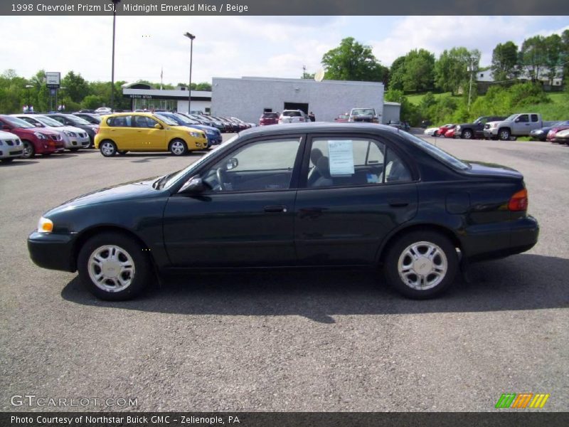 Midnight Emerald Mica / Beige 1998 Chevrolet Prizm LSi