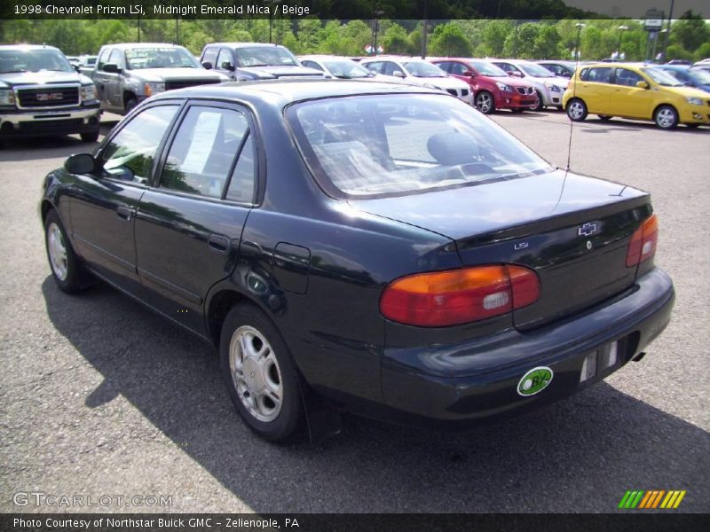 Midnight Emerald Mica / Beige 1998 Chevrolet Prizm LSi
