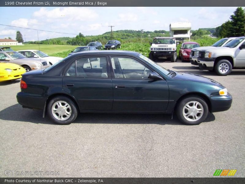 Midnight Emerald Mica / Beige 1998 Chevrolet Prizm LSi