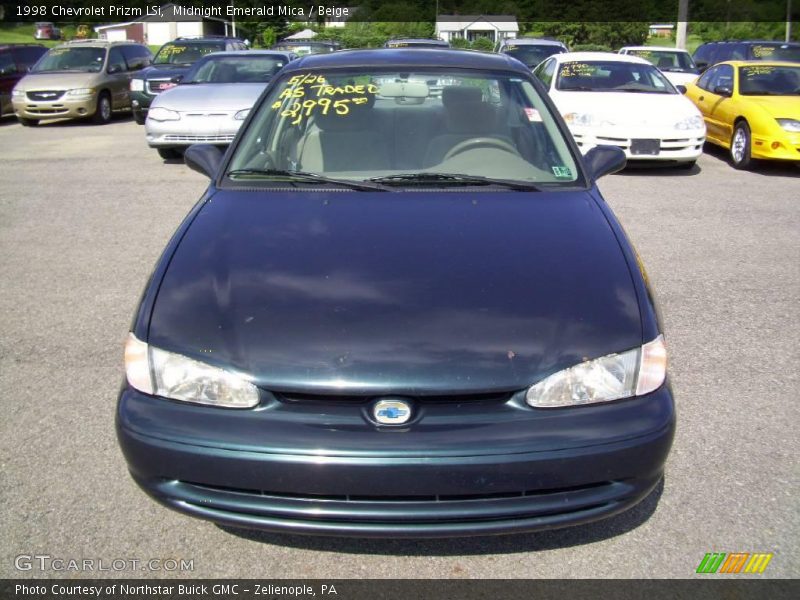 Midnight Emerald Mica / Beige 1998 Chevrolet Prizm LSi