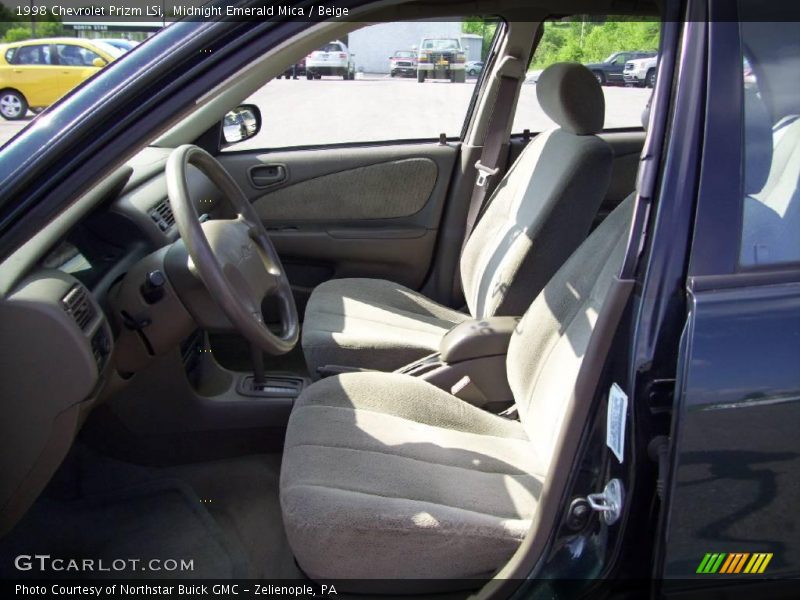 Midnight Emerald Mica / Beige 1998 Chevrolet Prizm LSi