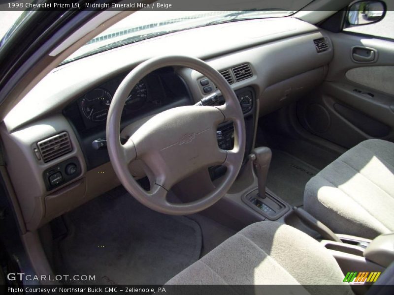 Midnight Emerald Mica / Beige 1998 Chevrolet Prizm LSi