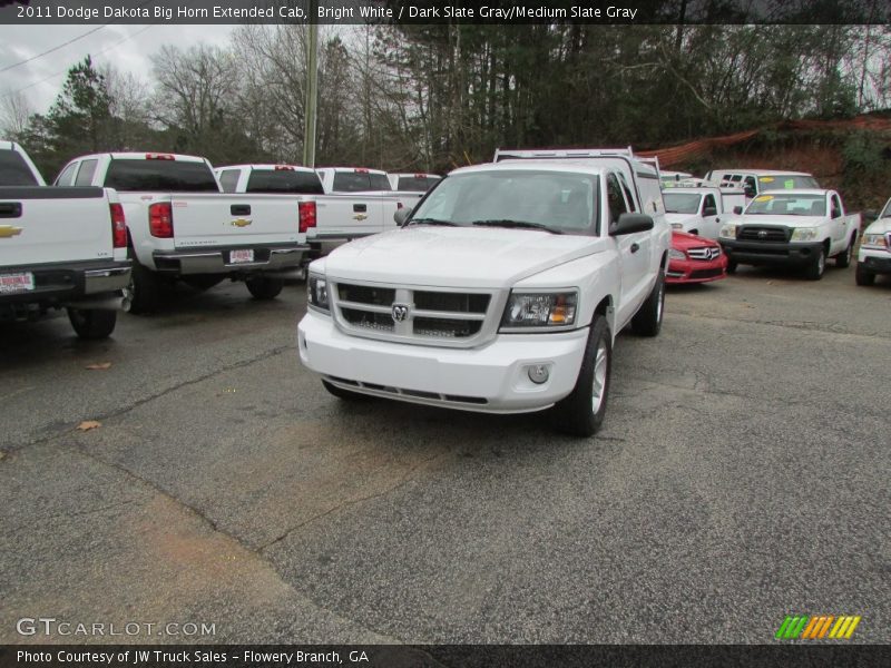 Bright White / Dark Slate Gray/Medium Slate Gray 2011 Dodge Dakota Big Horn Extended Cab