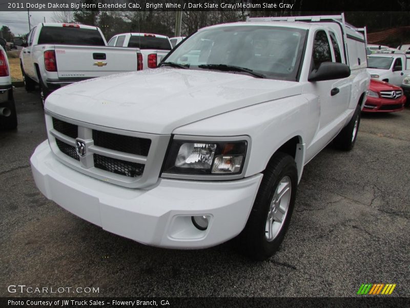 Bright White / Dark Slate Gray/Medium Slate Gray 2011 Dodge Dakota Big Horn Extended Cab