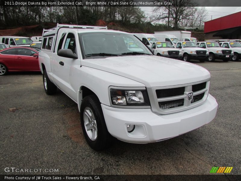 Bright White / Dark Slate Gray/Medium Slate Gray 2011 Dodge Dakota Big Horn Extended Cab