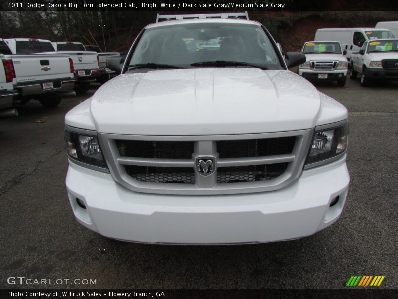 Bright White / Dark Slate Gray/Medium Slate Gray 2011 Dodge Dakota Big Horn Extended Cab
