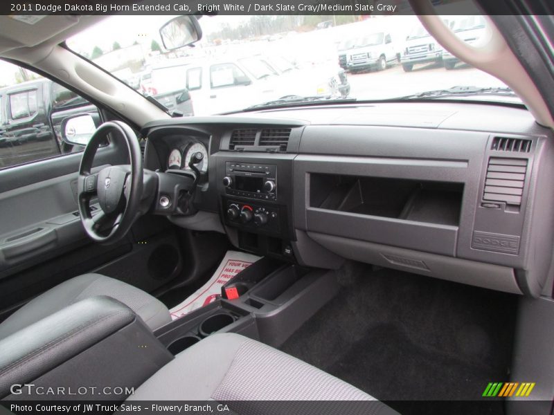 Bright White / Dark Slate Gray/Medium Slate Gray 2011 Dodge Dakota Big Horn Extended Cab