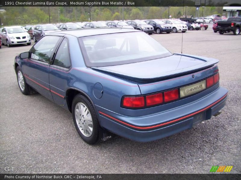 Medium Sapphire Blue Metallic / Blue 1991 Chevrolet Lumina Euro Coupe