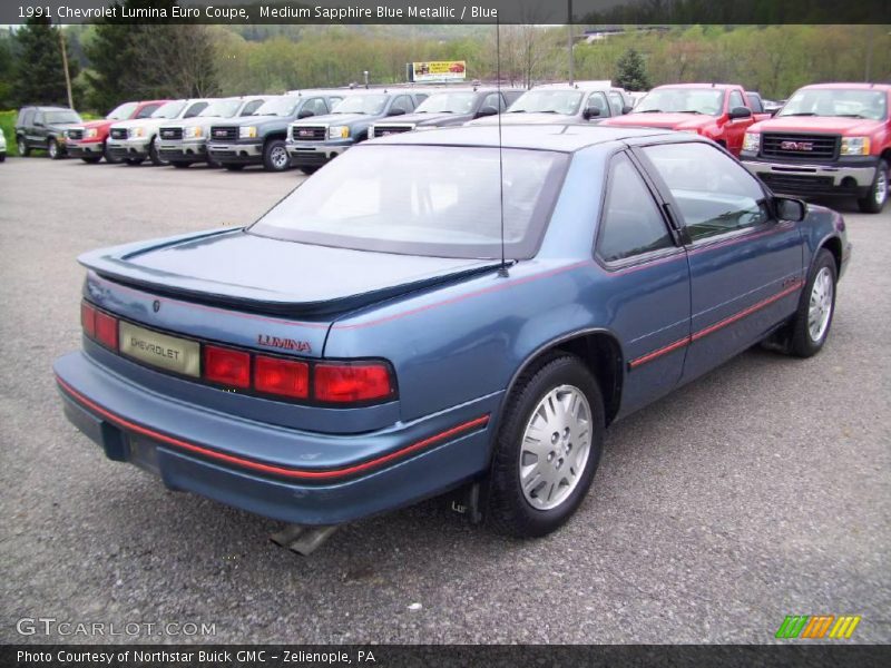Medium Sapphire Blue Metallic / Blue 1991 Chevrolet Lumina Euro Coupe
