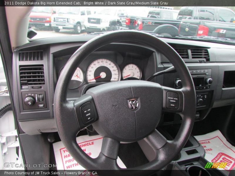 Bright White / Dark Slate Gray/Medium Slate Gray 2011 Dodge Dakota Big Horn Extended Cab