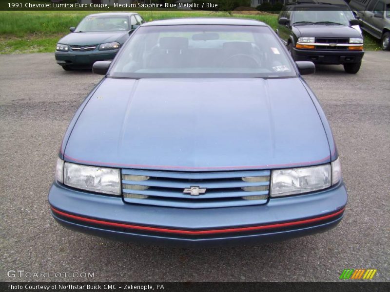 Medium Sapphire Blue Metallic / Blue 1991 Chevrolet Lumina Euro Coupe