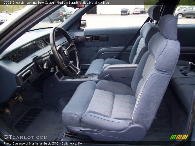 Medium Sapphire Blue Metallic / Blue 1991 Chevrolet Lumina Euro Coupe
