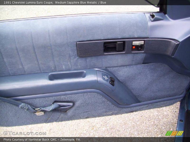 Medium Sapphire Blue Metallic / Blue 1991 Chevrolet Lumina Euro Coupe